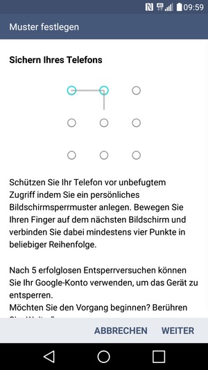 Wählen Sie WEITER