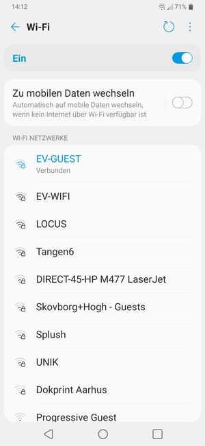 Sie sind nun mit dem WLAN-Netzwerk verbunden