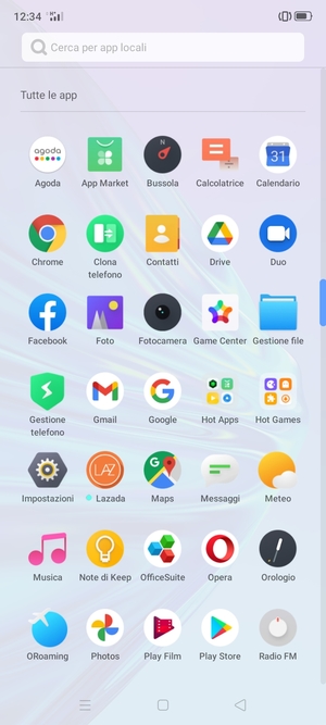 Seleziona Impostazioni