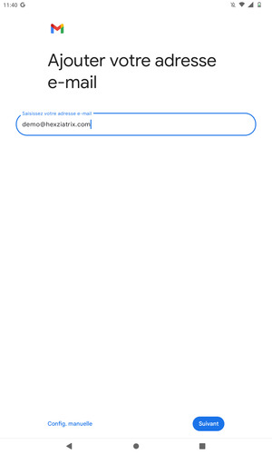 Saisissez votre adresse e-mail et sélectionnez Suivant