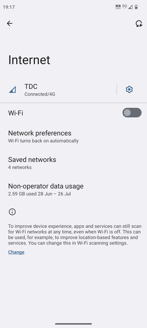 Turn on Wi-Fi