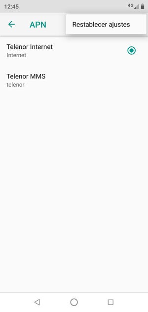 Seleccione Restablecer ajustes