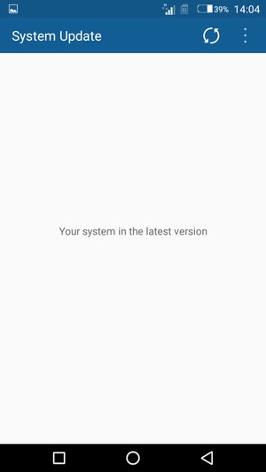 If your phone is up to date, you will see the following screen