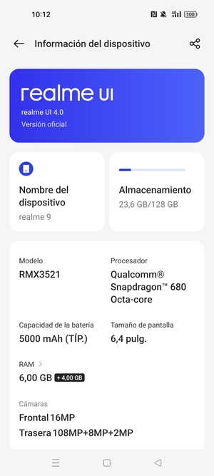Seleccione realme UI
