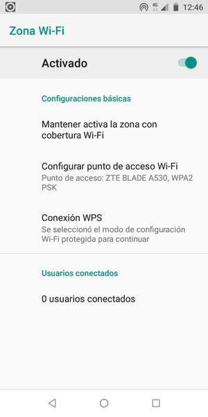 El teléfono ha sido configurado para su uso como módem