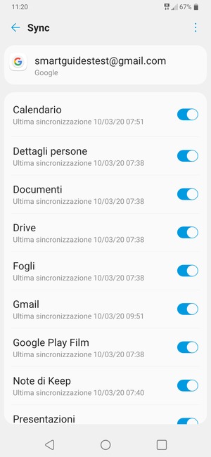 Seleziona il tasto Menu