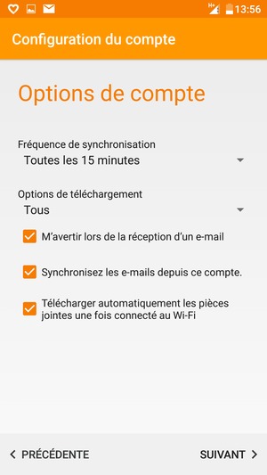 Sélectionnez SUIVANT