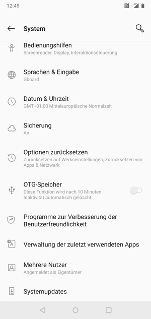 Wählen Sie Systemupdates