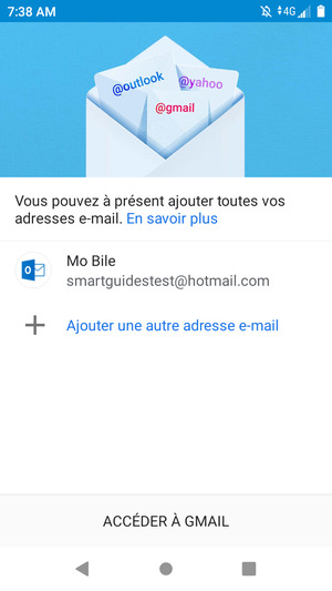 Sélectionnez ACCÉDER À GMAIL