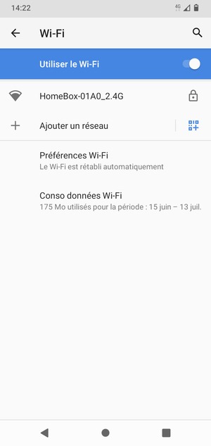 Sélectionnez le réseau sans fil auquel vous souhaitez vous connecter