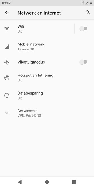 Selecteer Mobiel netwerk