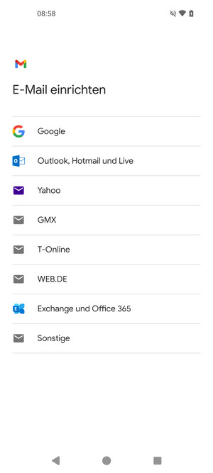 Wählen Sie Outlook, Hotmail und Live