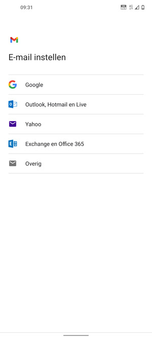Selecteer Outlook, Hotmail en Live