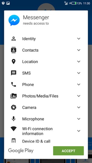Select ACCEPT