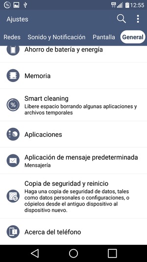 Desplácese y seleccione Acerca del teléfono