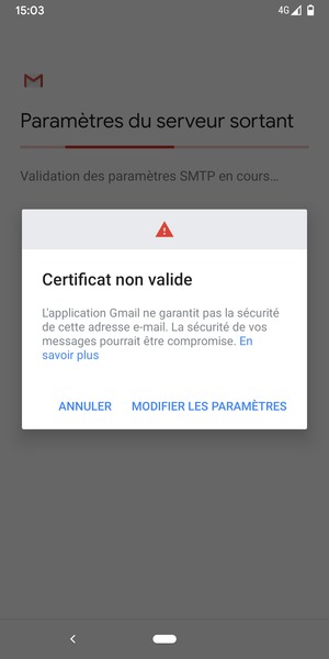 Sélectionnez MODIFIER LES PARAMÈTRES