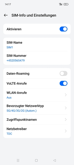 Wählen Sie Zugriffspunktnamen