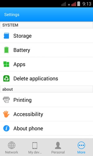 Select About phone