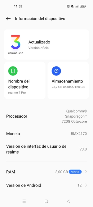 Seleccione realme ui