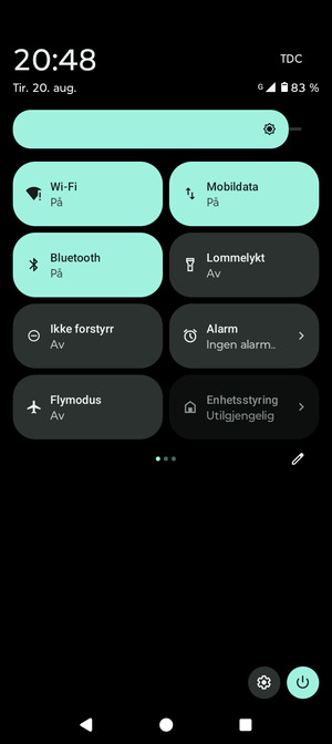 Slå av Wi-Fi og Bluetooth