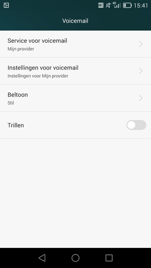 Selecteer Instellingen voor voicemail