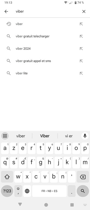 Saisissez le nom de l'appli et sélectionnez Rechercher