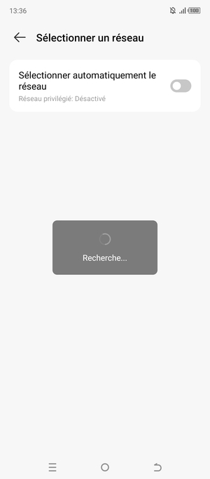 Veuillez attendre la fin de la recherche