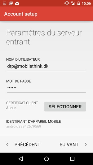 Saisissez NOM D'UTILISATEUR