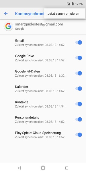 Wählen Sie Jetzt
synchronisieren
