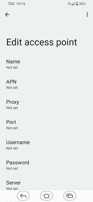 Enter Internet information