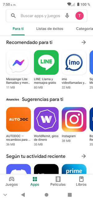 Seleccione la barra de Búsqueda