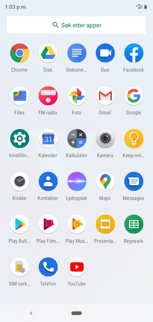 Velg Innstillinger