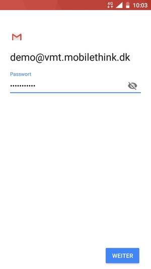 Geben Sie Ihre Passwort ein und wählen Sie WEITER