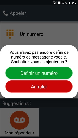 Sélectionnez Définir un numéro