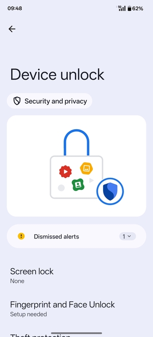 Select Screen lock