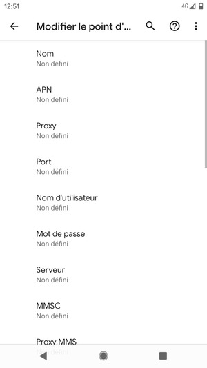 Saisissez les informations MMS