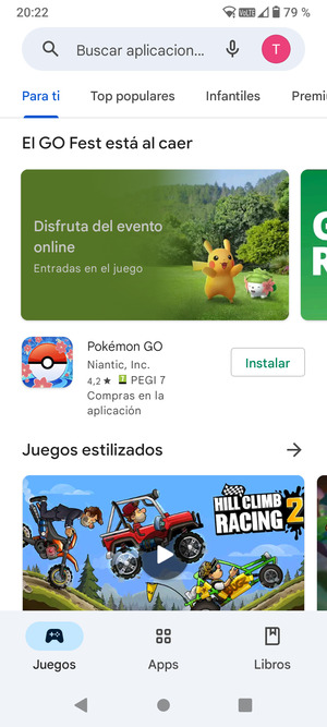 Seleccione la barra de Búsqueda