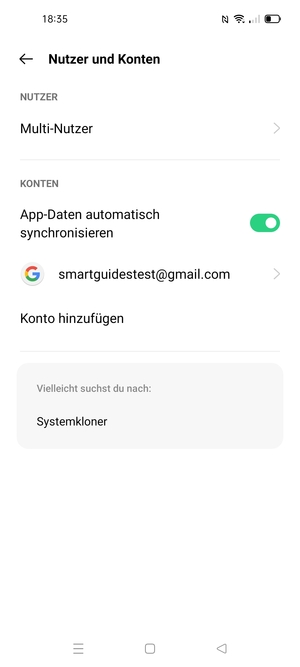 Wählen Sie Ihr Google Konto