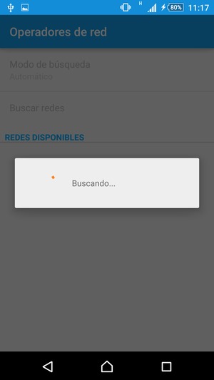 Espere a que la búsqueda termine