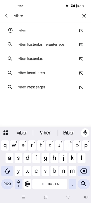 Geben Sie den Namen der App ein und wählen Sie Suchen