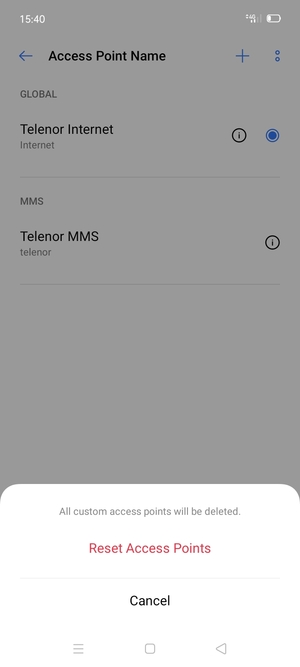 Select Reset Access Points
