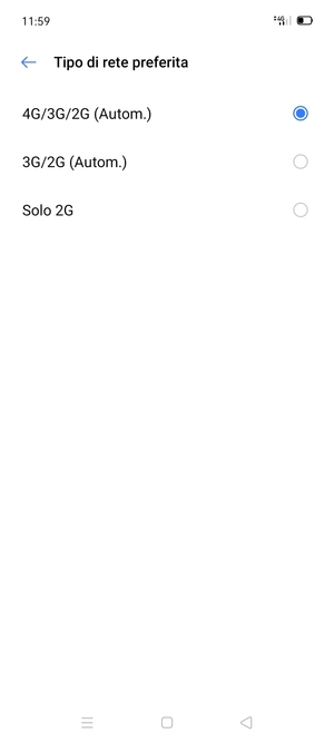 Seleziona la tua opzione preferita