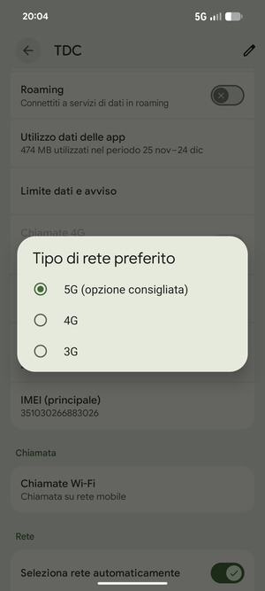 Seleziona la tua opzione preferita
