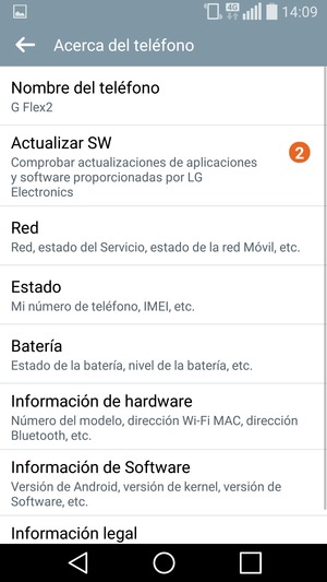 Seleccione Actualizar SW