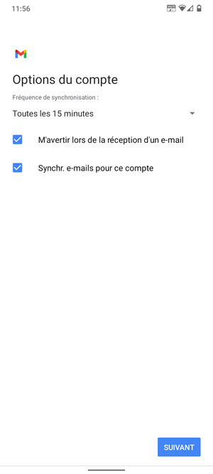 Sélectionnez SUIVANT