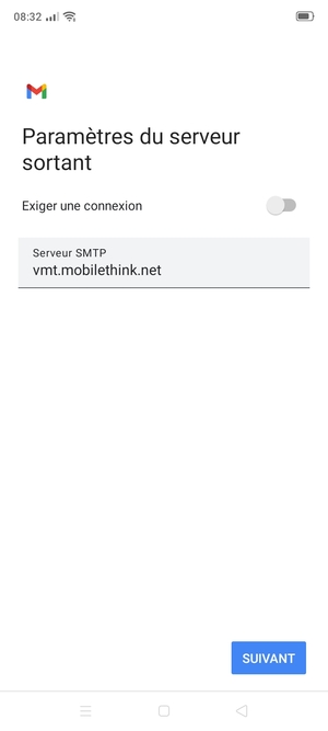 Désactiver le Exiger une connexion et sélectionner SUIVANT