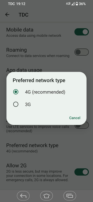 Select your preferred option