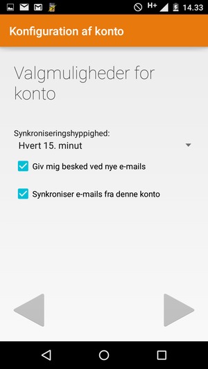 Vælg NÆSTE