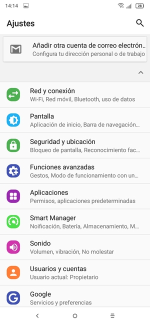 Seleccione Seguridad y ubicación