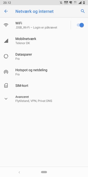 Vælg Mobilnetværk